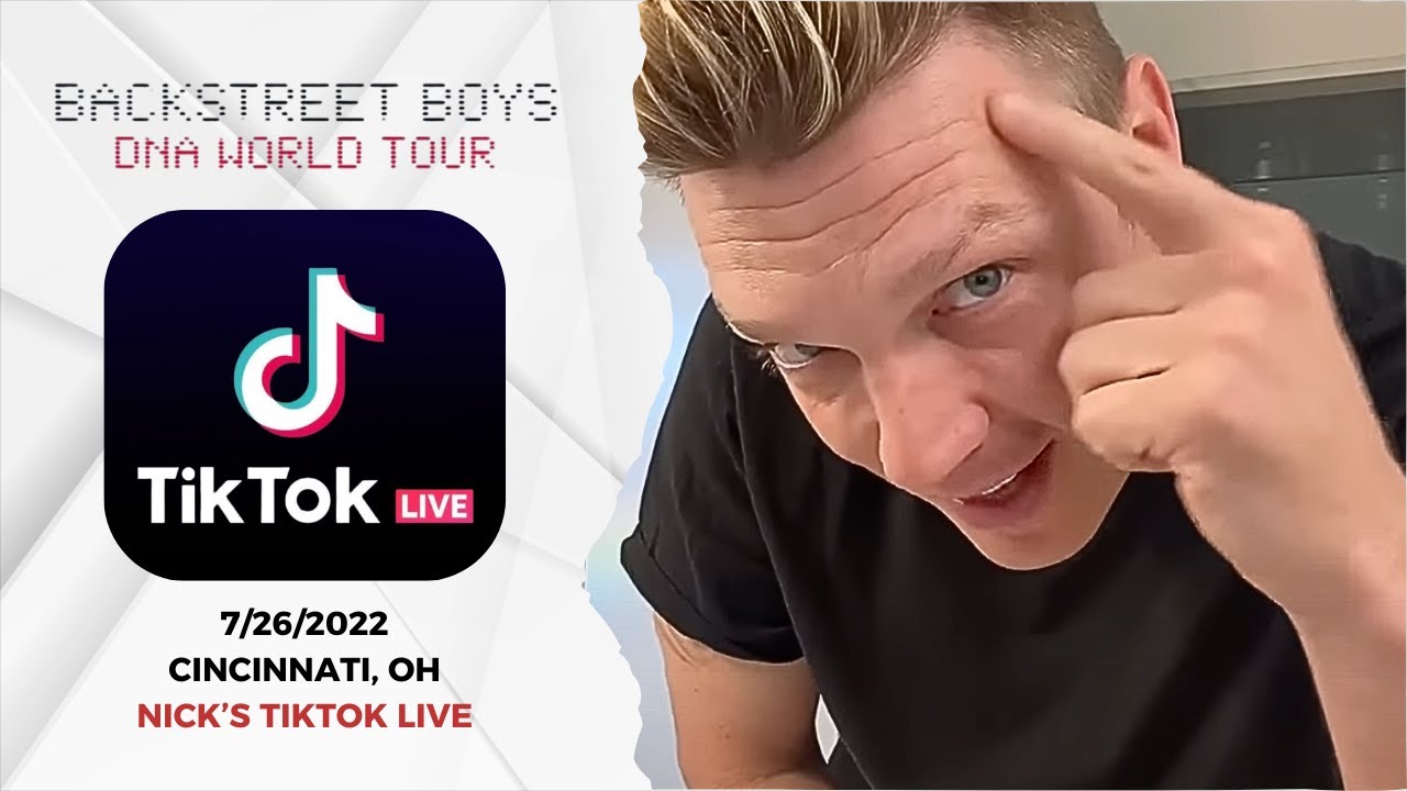 Nick Carter - TikTok Live 7/26/2022 - Cincinnati, OH - DNA World Tour