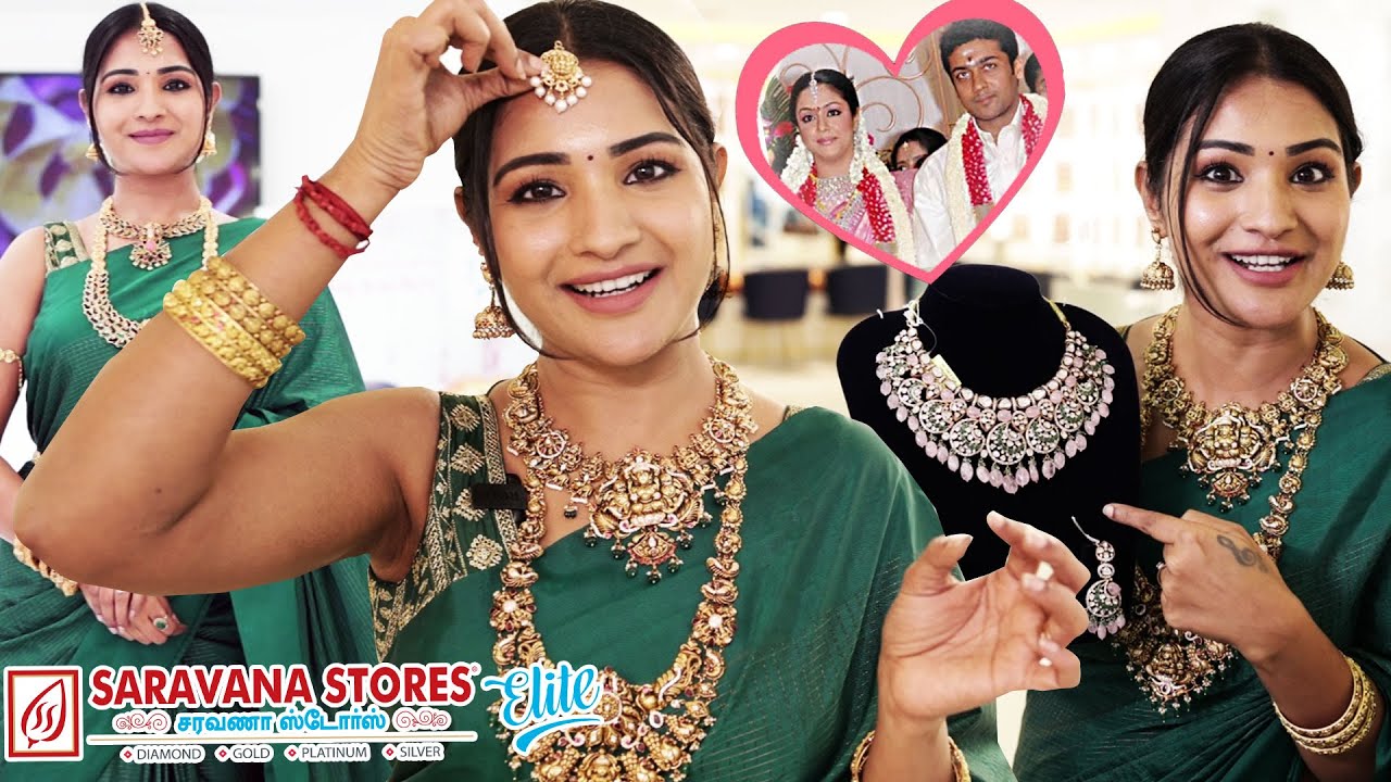Jothika-வின் Necklace இங்க இருக்கு 🤩💍 - சந்தோஷத்தில்  Sharanya Turadi | Saravana Stores Elite Gold