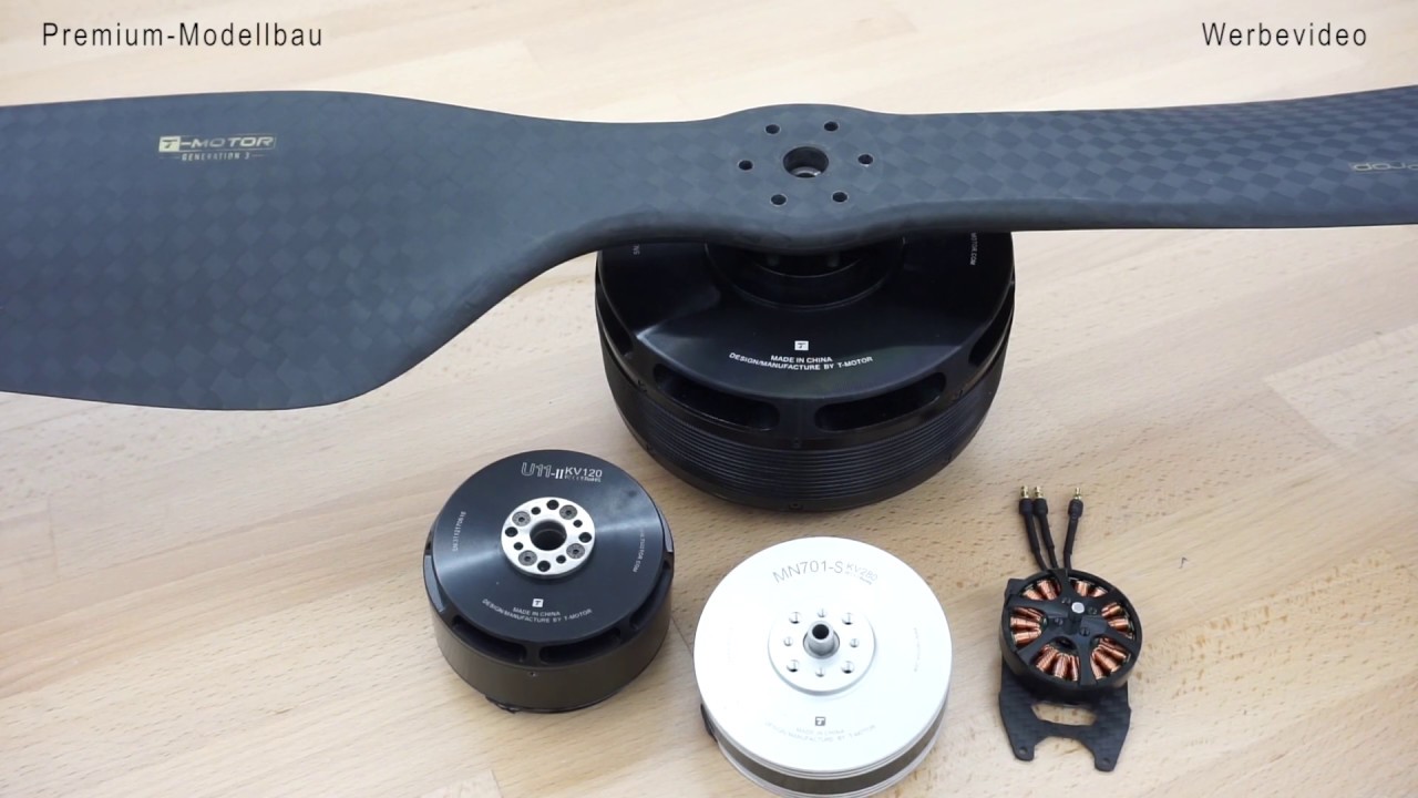 T Motor U15L 16kw Brushless Motor + 47x18 CF Propeller aus der Manned Aircraft Series  (DEUTSCH)