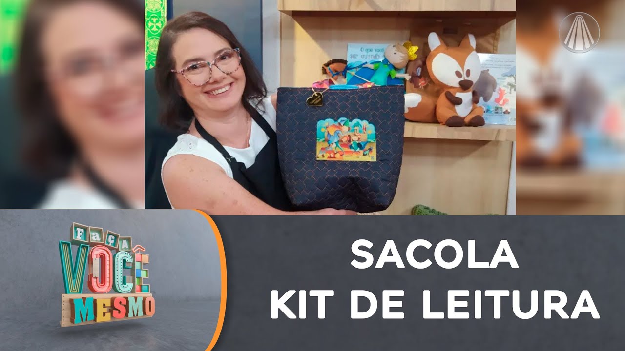 Aprenda a fazer uma sacola de kit de leitura em costura criativa