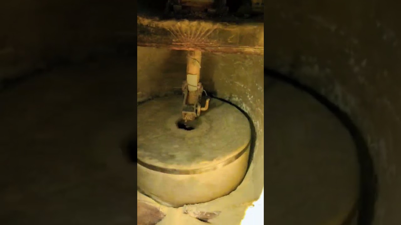100 years old  flour mill (stone mill) #food #recipe #flour #wheat #corn #crops