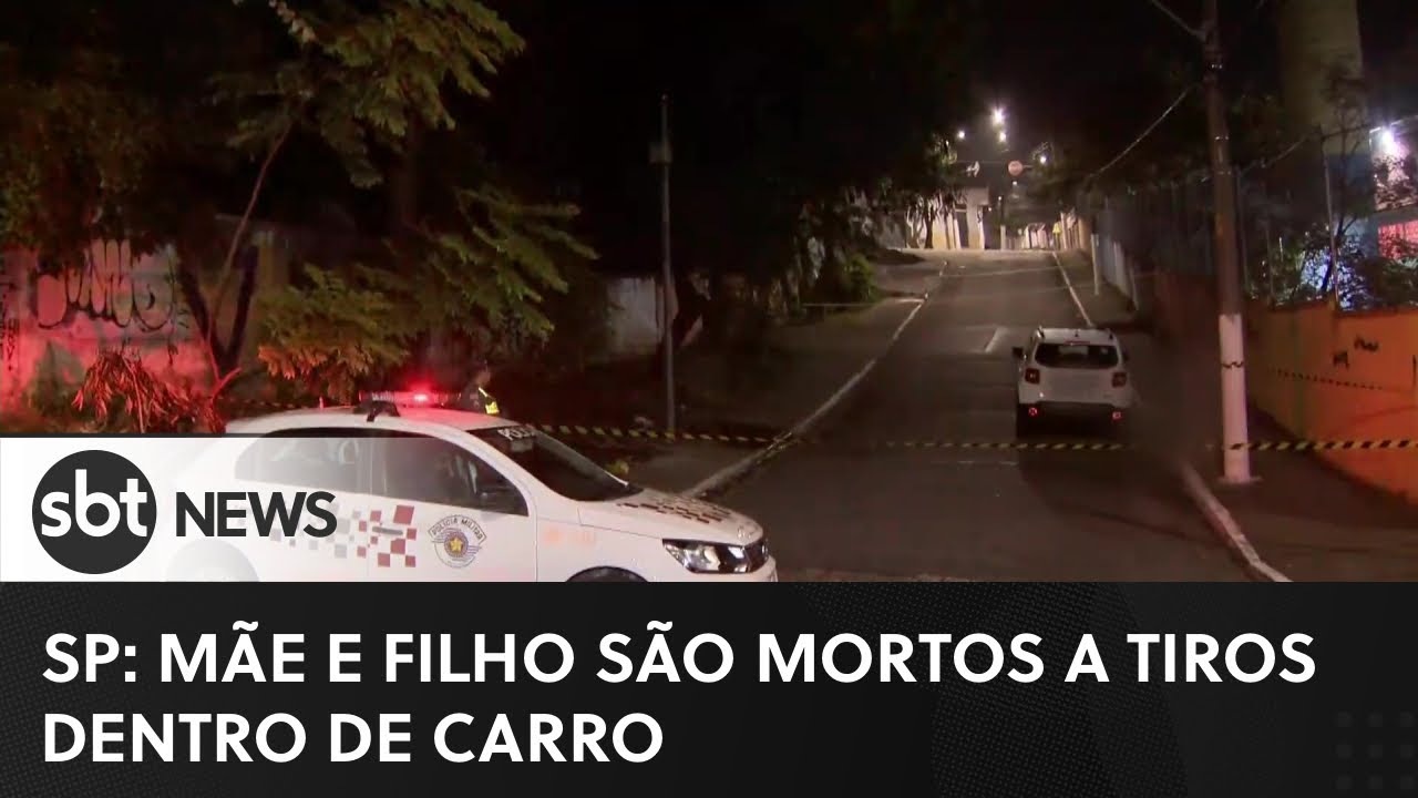 SP: Mãe e filho são mortos a tiros por assaltantes dentro de carro | #SBTNewsnaTV (12/04/23)
