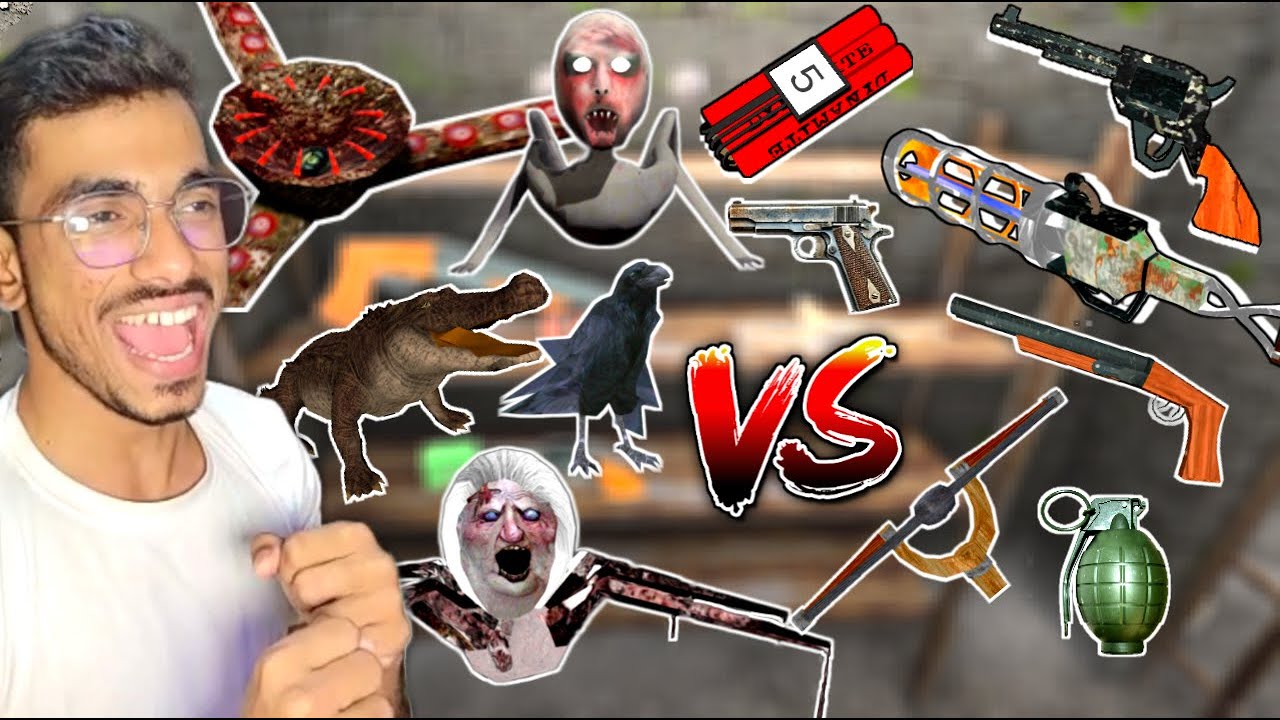 Granny All New Pets Vs All New Weapons - Granny All Chapters (Funny Gameplay 🤣)