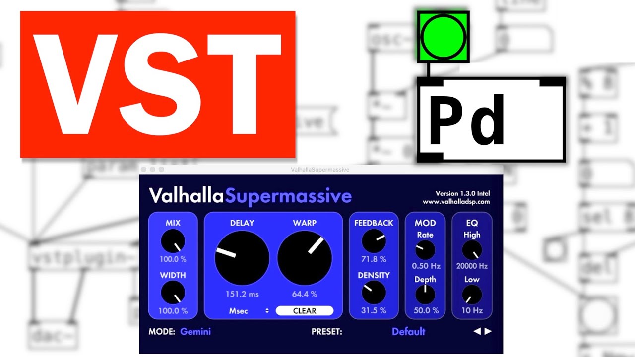 VST-плагины внутри Pure Data!