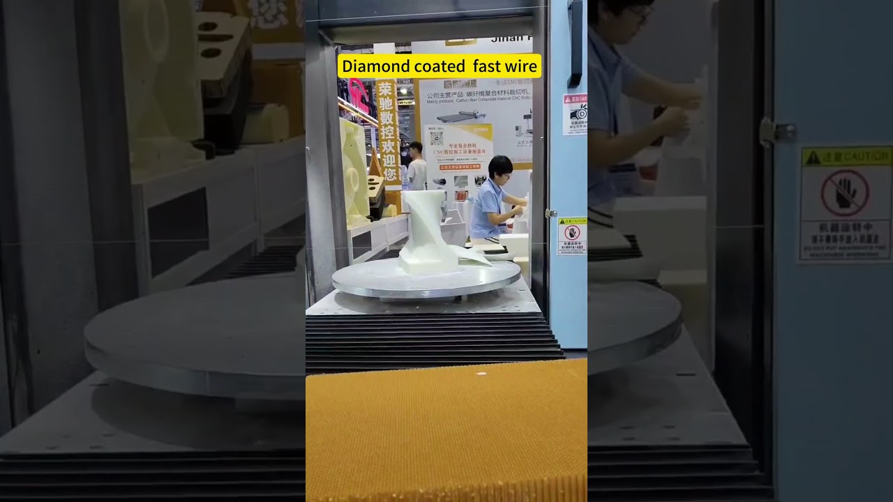 Polyurethane cut cnc cutting machine with fast wire#cnccuttingmachine #wirecutting #polyurethanefoam