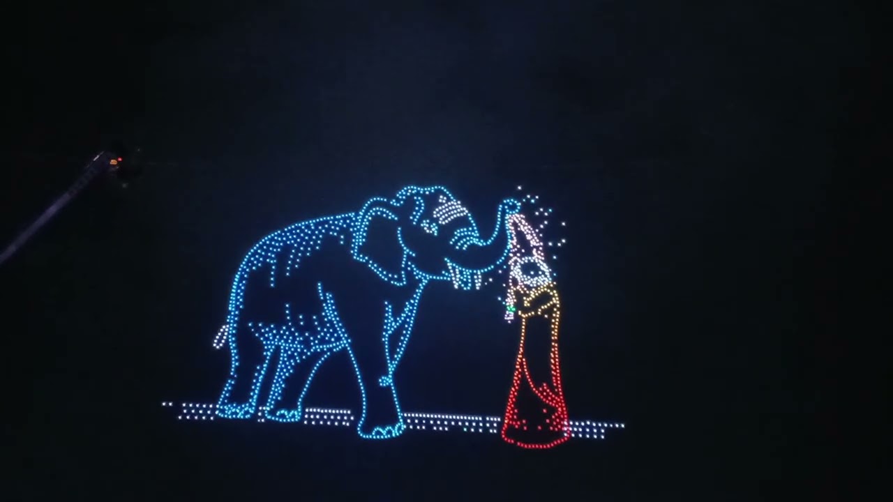 Drone show in Puttaparthi | 4000 drone 🎥