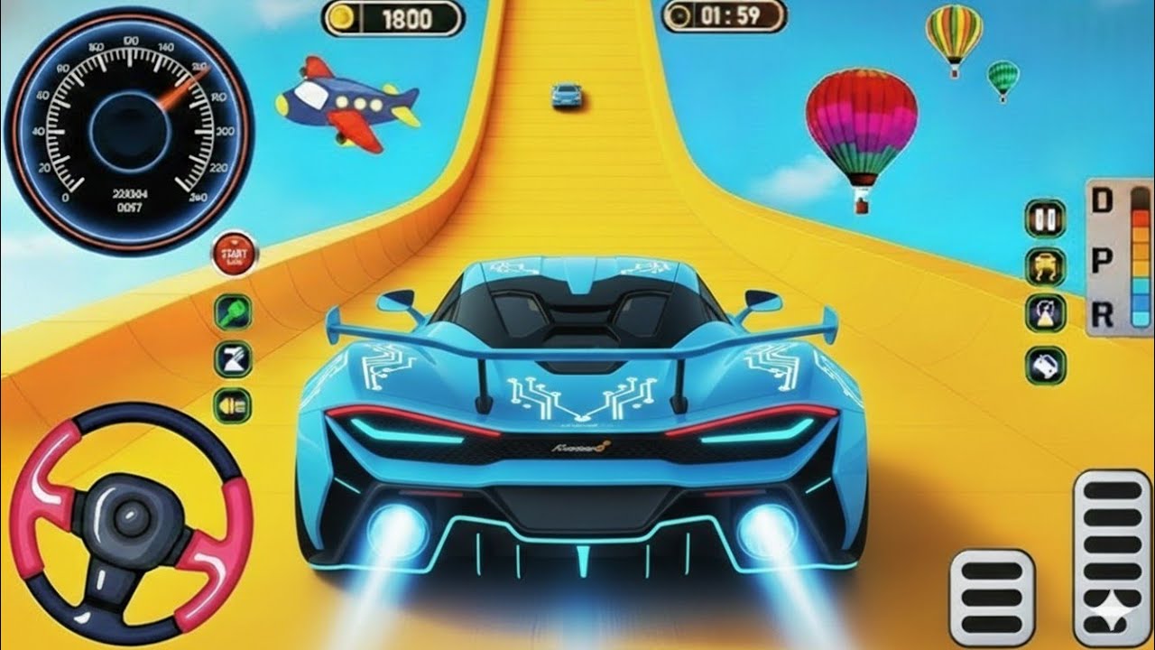 Mega Ramp Monster Car Racing 3D - Extreme Car Stunts - Android Gameplay