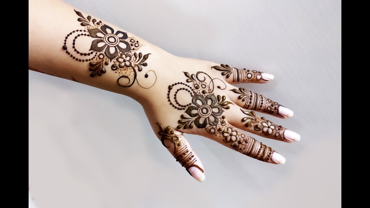 Khaleeji Heena Mehndi Design for Hand