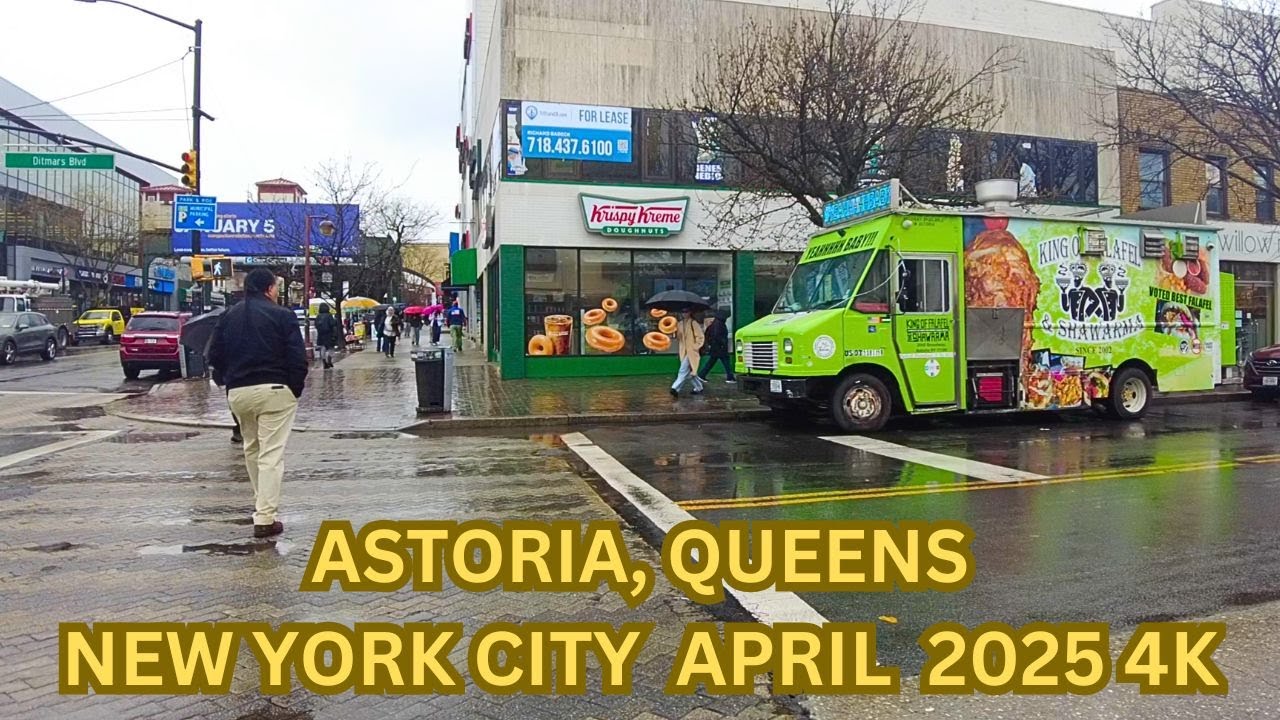 Life in Astoria, Queens NYC. April 2025 New York City Walking Tour 4K