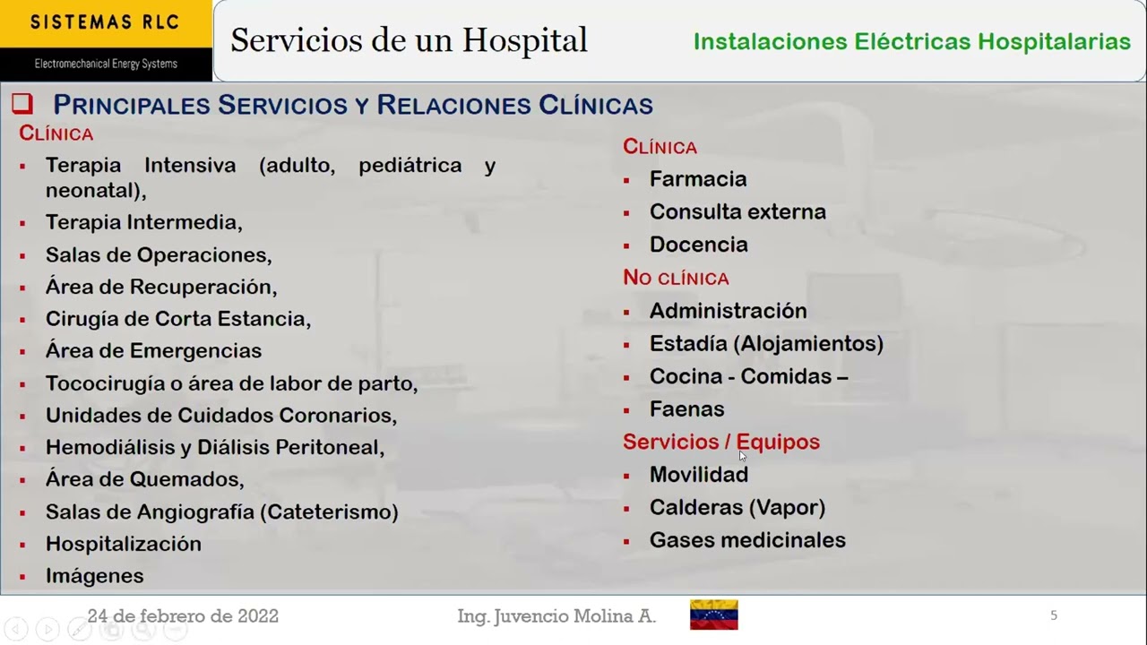 INSTALACIONES ELÉCTRICAS HOSPITALARIAS