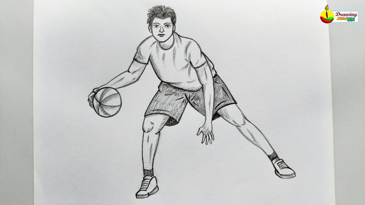 Basketball Player Drawing Step By Step || Pencil Sketch Drawing.