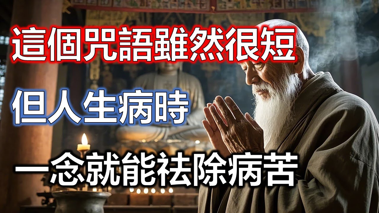 這個咒語雖然很短，但人生病時，一念就能祛除病苦，消災延壽#佛學#智慧#因果