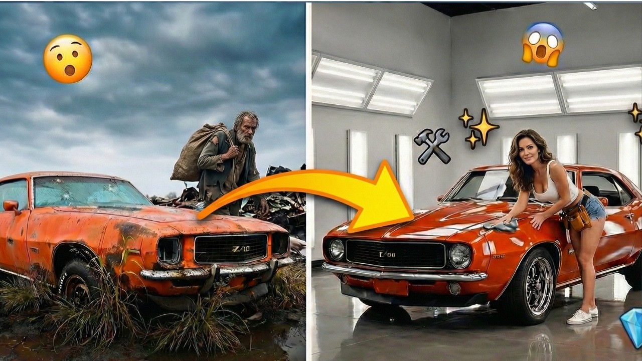 ASMR: Restauré un Camaro Z/28 1969 Hugger Orange Abandonado — De Óxido a Showroom