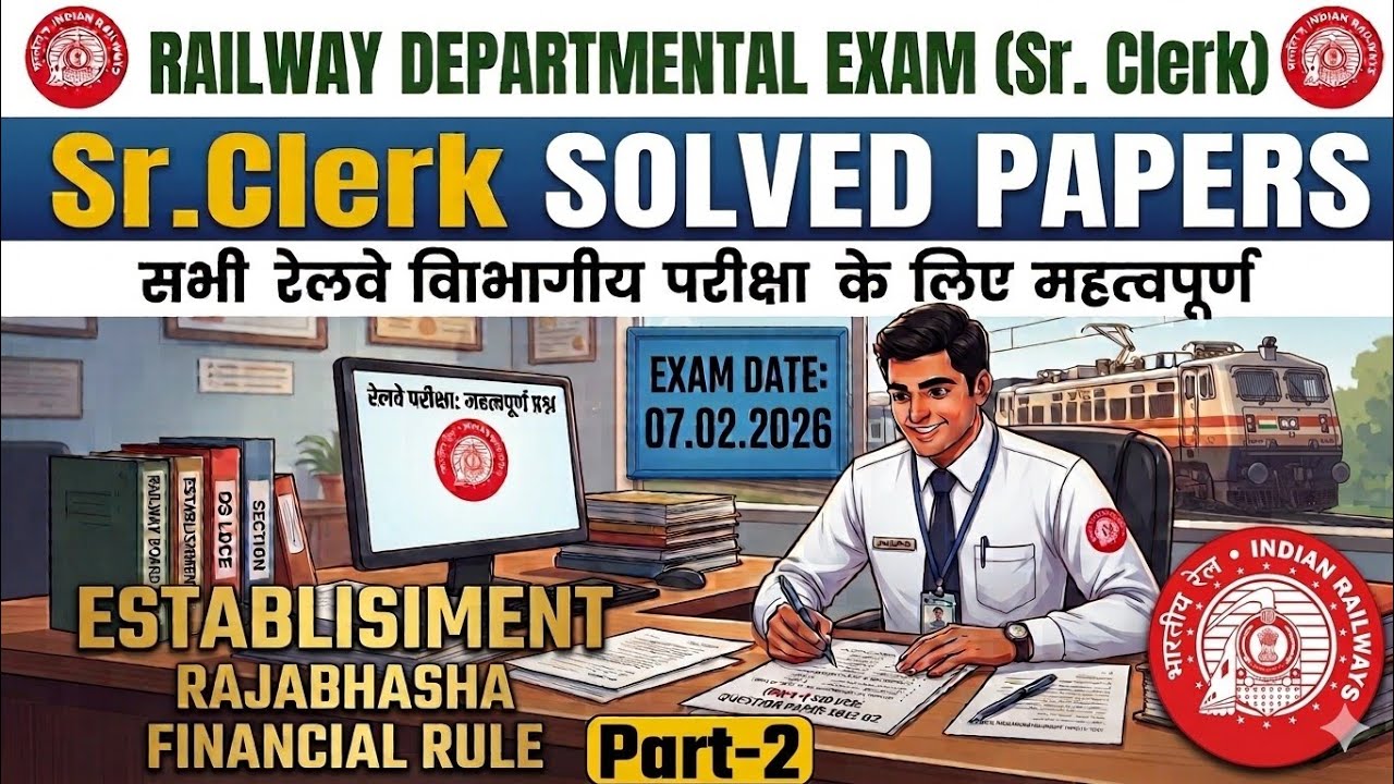 Railway Departmental Question Paper | Sr.Clerk MCQ Exam | Railway LDCE exam | Establishment Rules