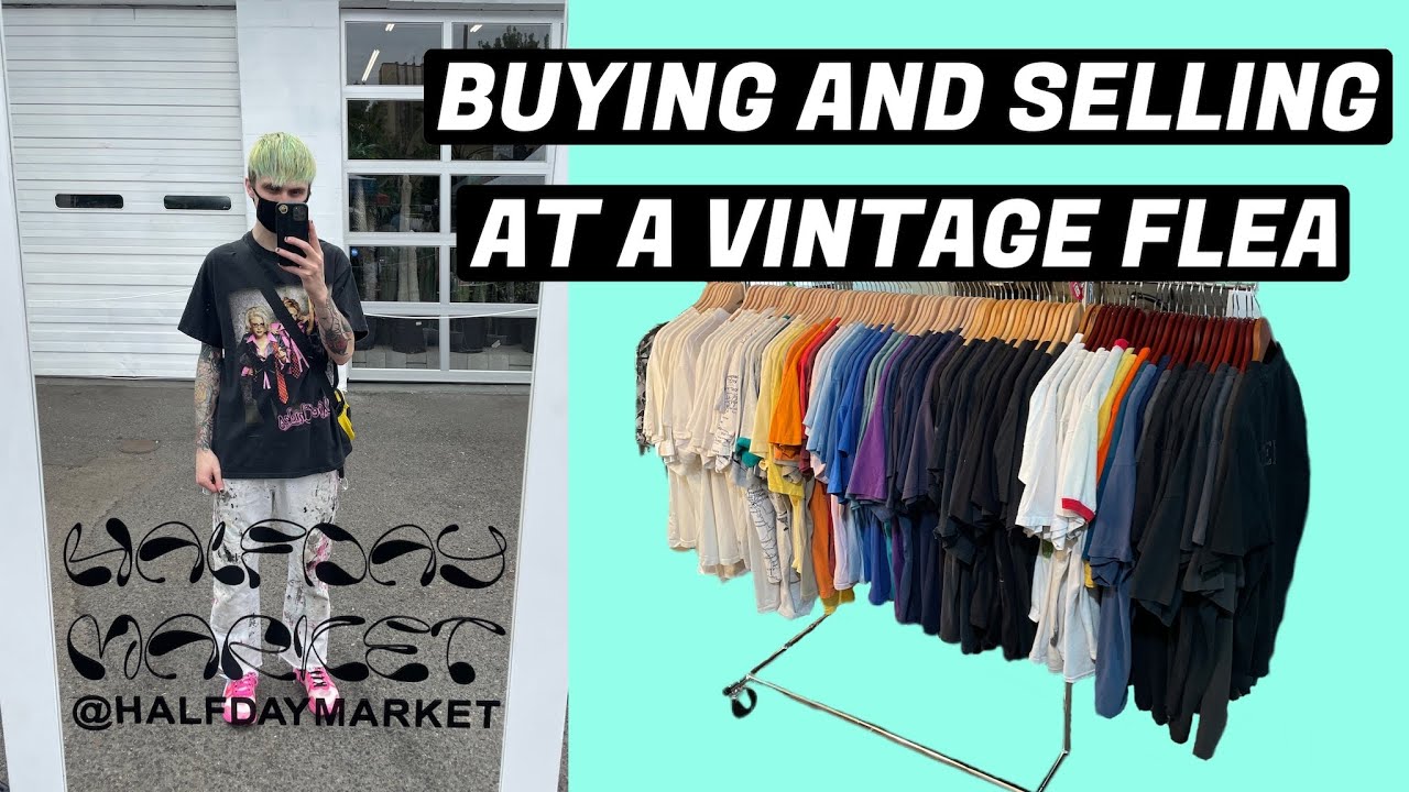 BUYING AND SELLING AT A VINTAGE FLEA MARKET! HALFDAY MARKET PORTLAND OREGON 🛍