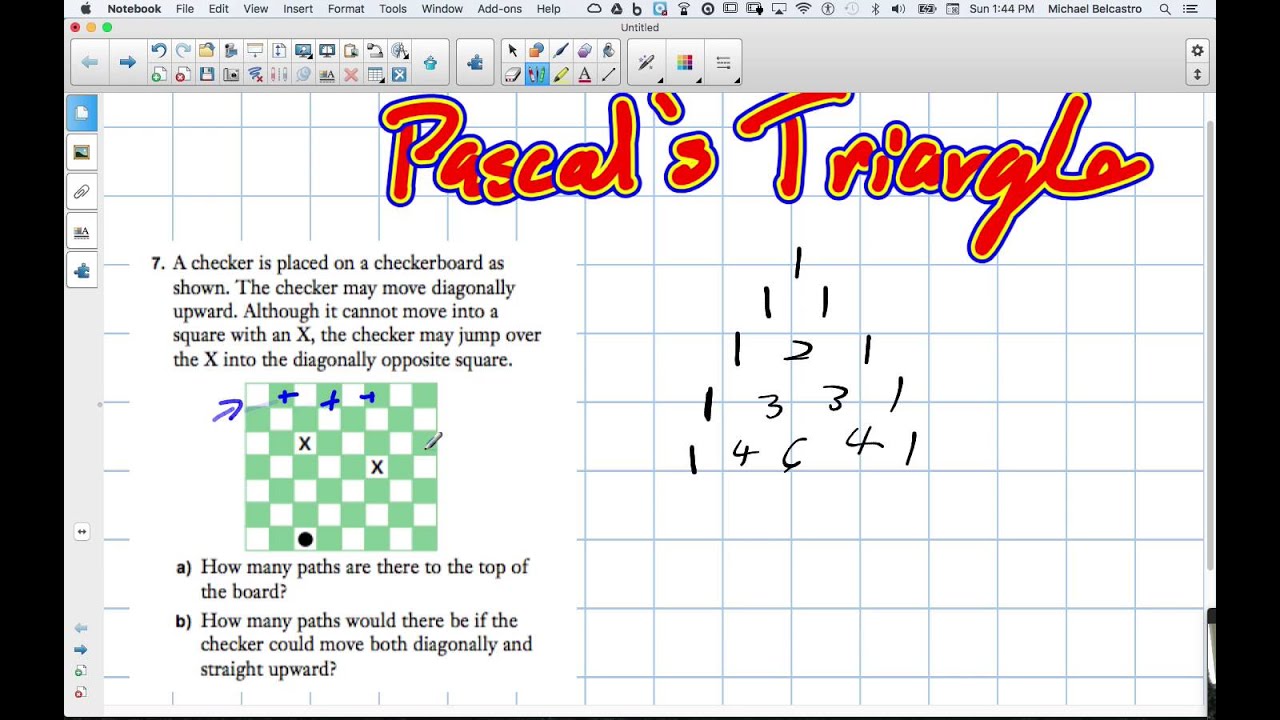 Pascal's Triangle Grade 12 Data Mangement Lesson 4 2 1 24 16