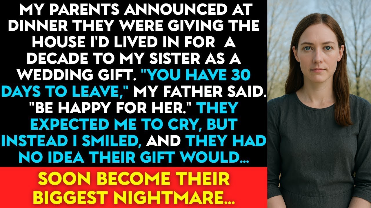 Parents Gave My House to My Sister as a Wedding Gift and Told Me to Leave in 30 Days
