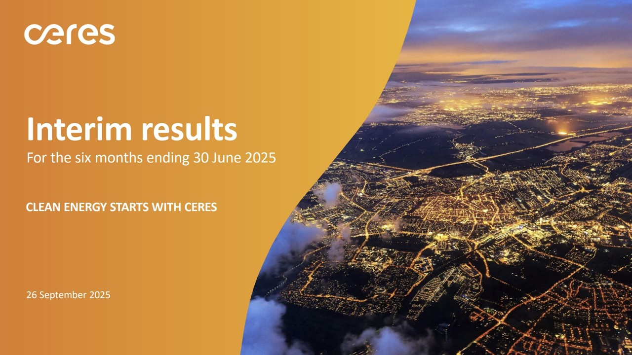 CERES POWER HOLDINGS PLC - Interim Results