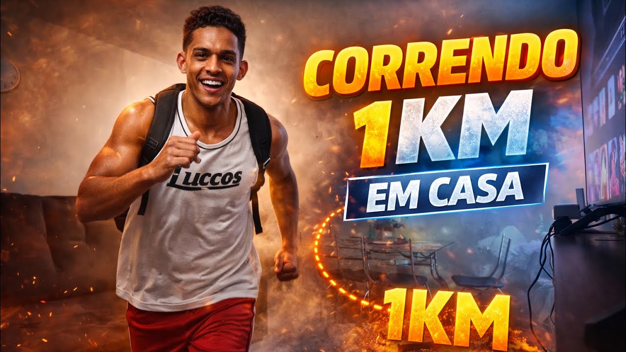 MARATONA em CASA. CORRENDO 1 KM. Dia 15 