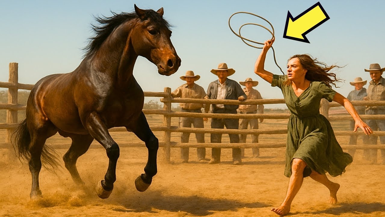 CABALLO SALVAJE IBA A SER SACRIFICADO… PERO UNA JOVEN SALTA A LA ARENA Y DEJA A TODOS EN SHOCK