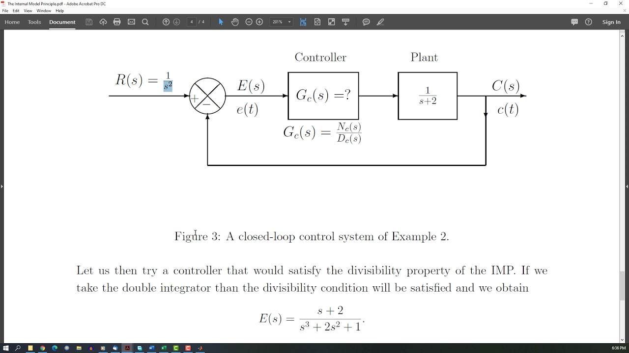 1. Internal model principle