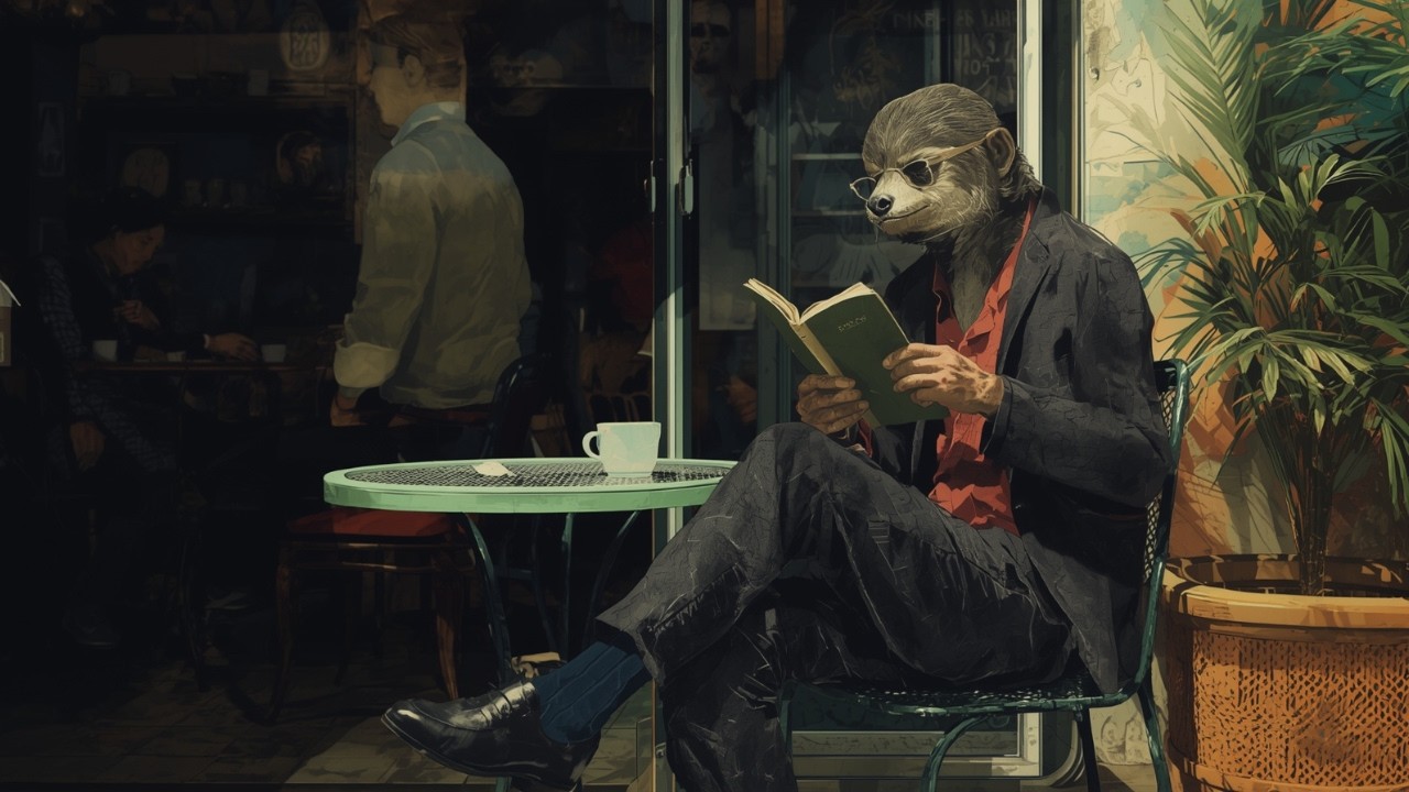 For the Nights When Reading Feels Better Than Talking | A Warm 1980s Jazz-Funk Coffee Session