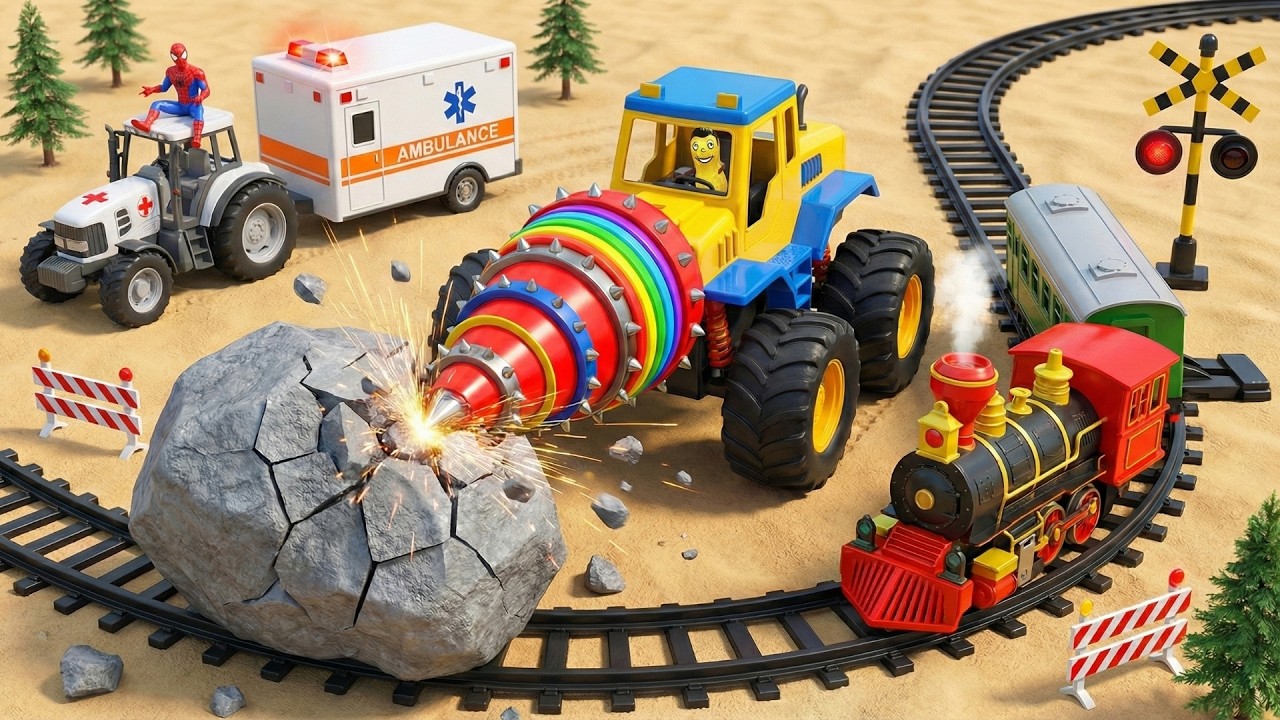 Top Most DIY Mini Tractor | Using a Drilling Machine to Break a Giant Boulder After Discovery