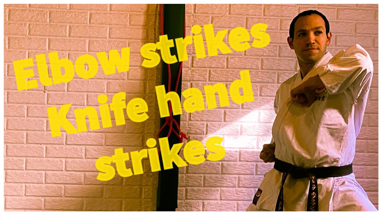 Karate workout: elbow strikes and knife hand strikes