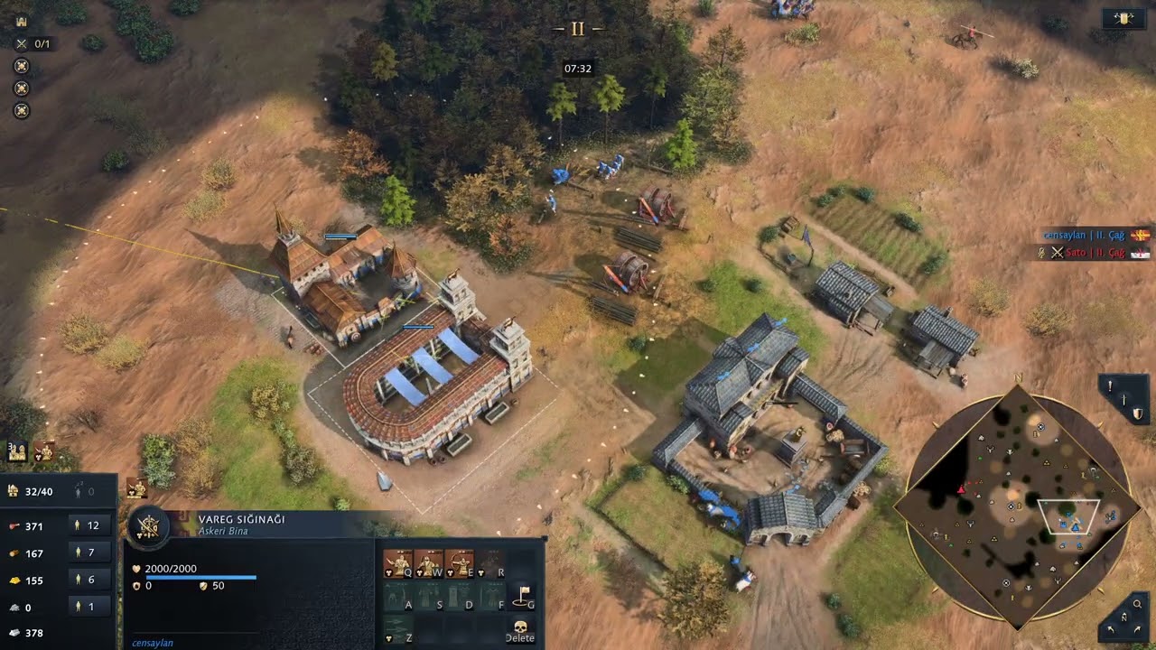 S12E007 Platin 1v1 Sıralı Oyun #aoe4 - MAKEDON vs Tapınak - Kuşatma silahları her yeri yakıp yıkıyor