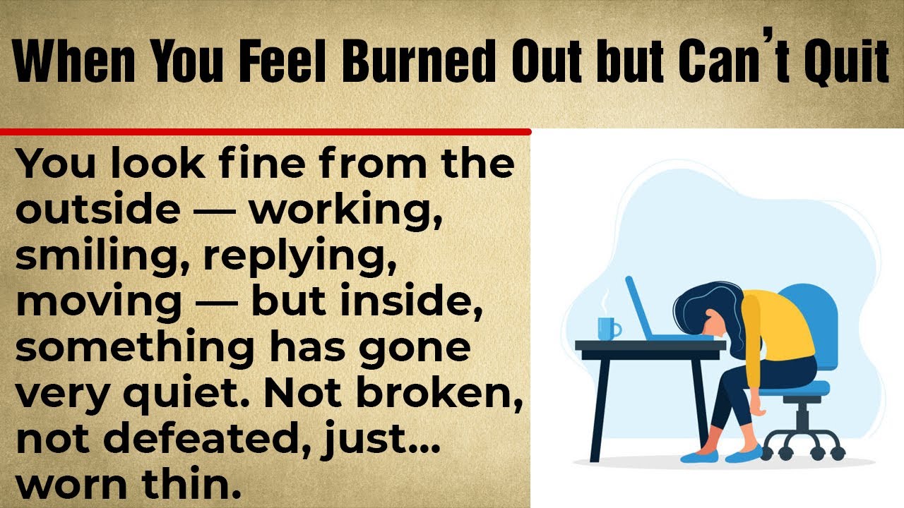 When You Feel Burned Out but Can’t Quit || Learn English Through Story