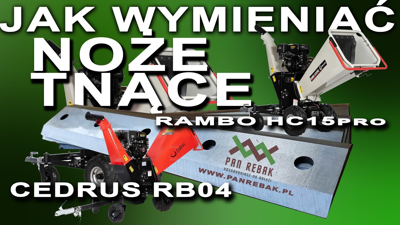WYMIANA NOŻY TNĄCYCH W RĘBAKU  LUMAG HC 15 PRO CEDRUS RB04 Pan Rębak - jak wymienić noże w rębaku
