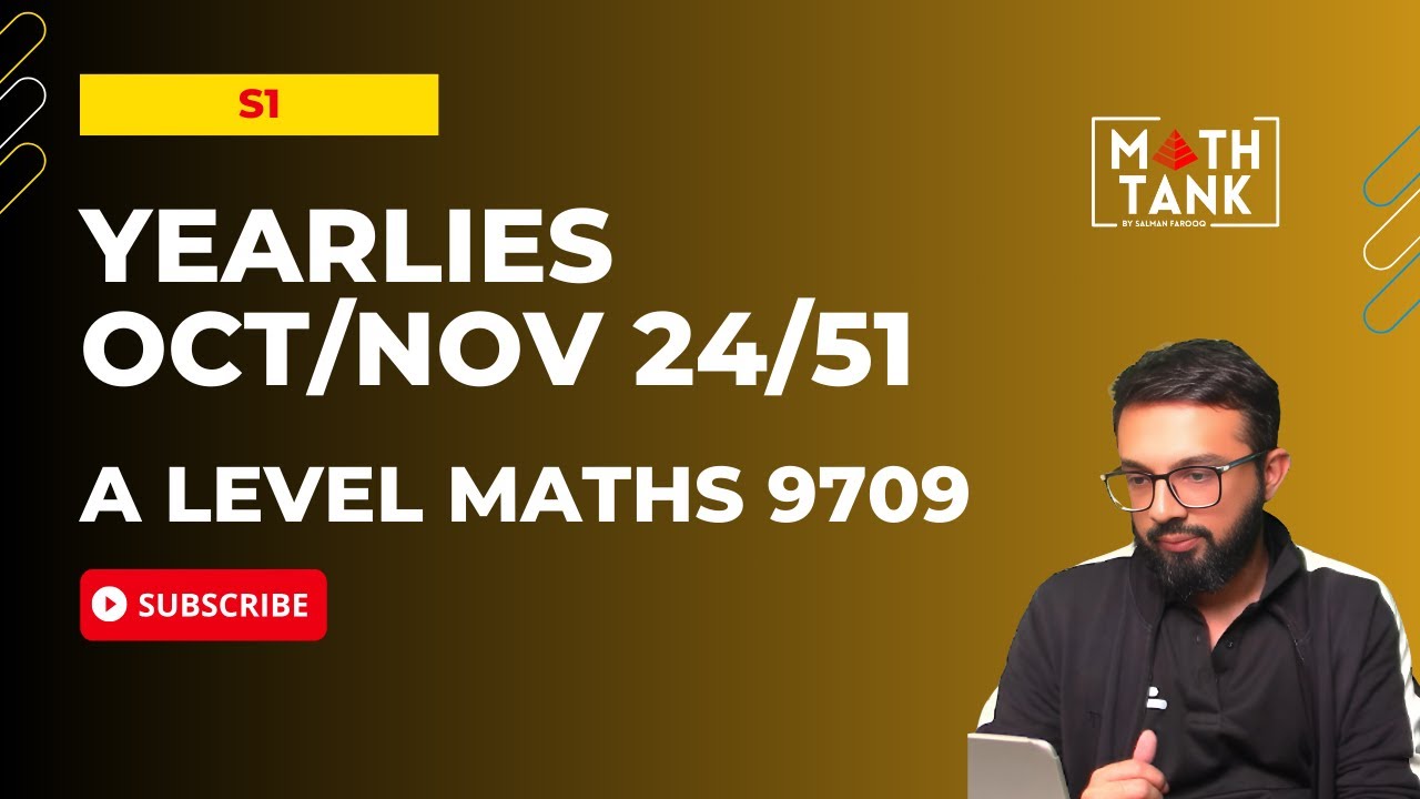 9709/51/O/N/24 - S1 - A level Mathematics Oct/Nov 2024 Variant 51