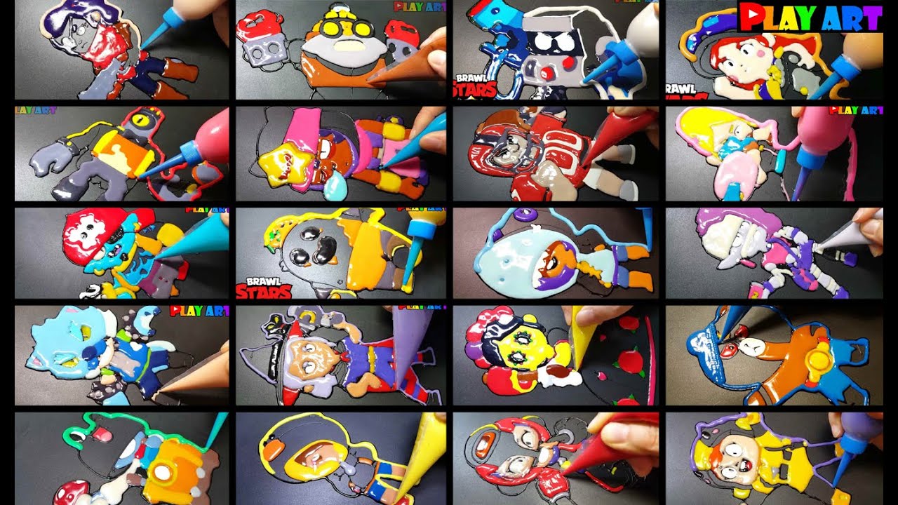 Brawl stars Pancake art Collection 21~40,pleasant pancakes video,브롤스타즈 팬케이크아트 모음 21~40,기분좋은 팬케이크 영상