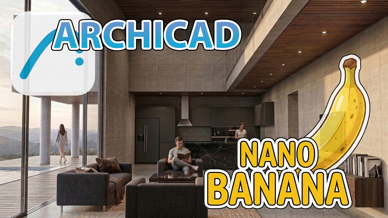 Дизайн гостиной в Archicad с использованием Nano Banana