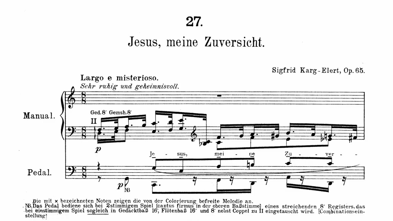 Karg-Elert – Choral-Improvisationen op. 65 / III. Neujahr, Ostern, Verschiedene Festtage.
