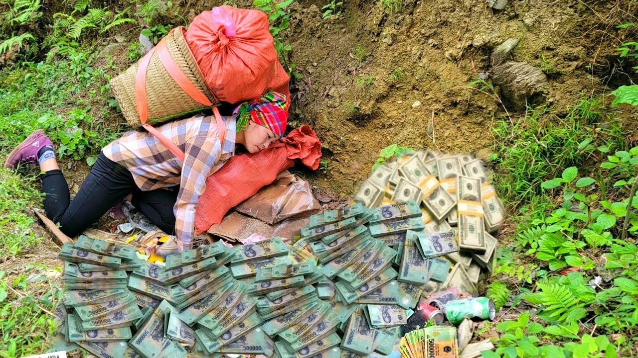 Poor Girl - Picking Up Trash and Finding Money on the Side of the Road