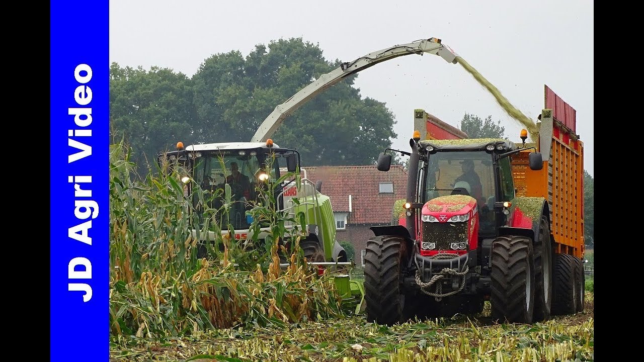 Mais hakselen 2017/Claas Jaguar 940/MF/Te Riet/Harvesting maize/Maish&auml;ckseln