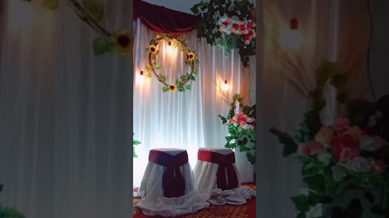 DIY SIMPLE BACKDROP RUSTIC DECORATION WEDDING || DEKORASI LAMARAN LOW BUGET BIKIN SENDIRI