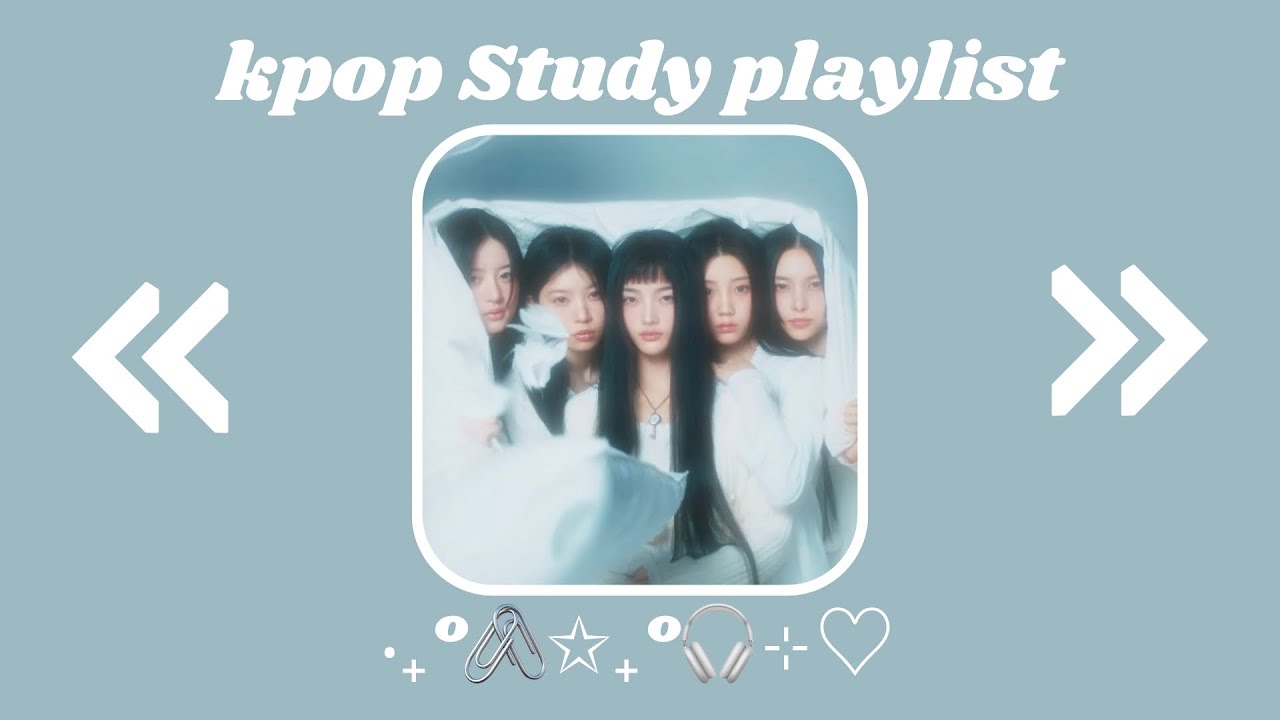 Kpop study playlist‧₊˚ ☁️&sdot;♡𓂃 ࣪ ִֶָ☾.