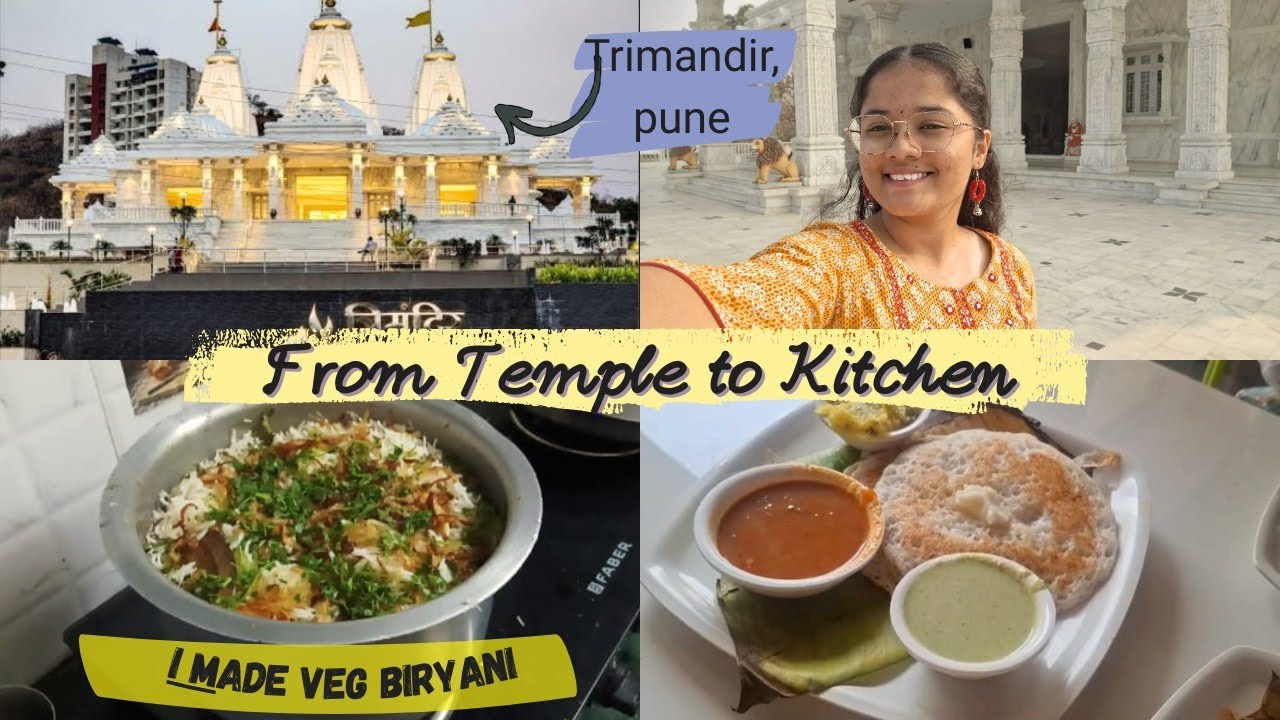 Blessings ➝ Biryani 🛕🍲 | Trimandir Darshan & Cozy Home Cooking Vlog