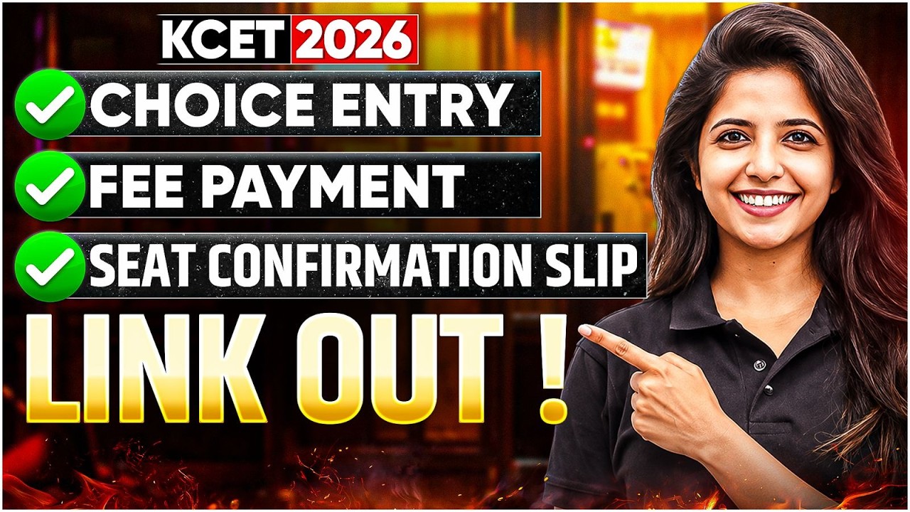 🚨KCET 2026 Choice Entry LINK OUT! 🚨 Fee Payment & Seat Confirmation Slip Full Guide | Jasmine Mam✅