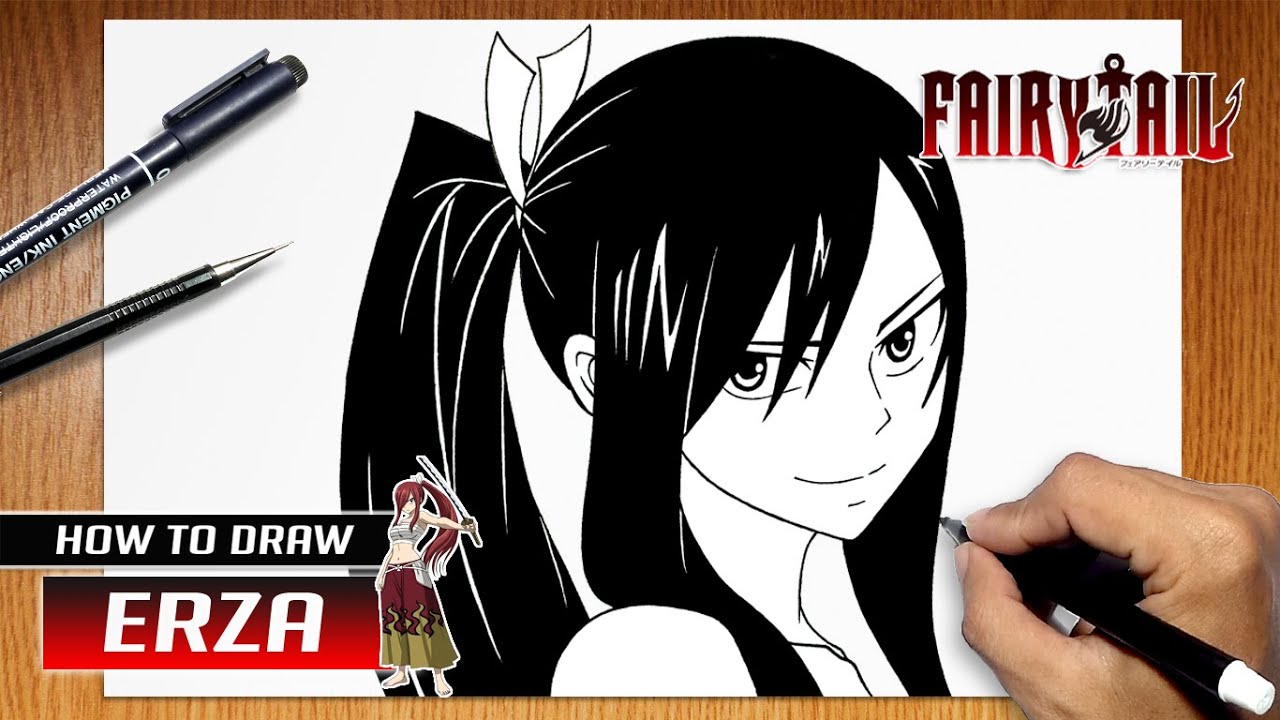 How to draw Erza Scarlet from Fairy Tail