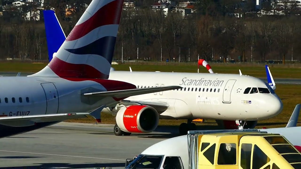 INNSBRUCK AIRPORT WINTER PLANESPOTTING PART 2