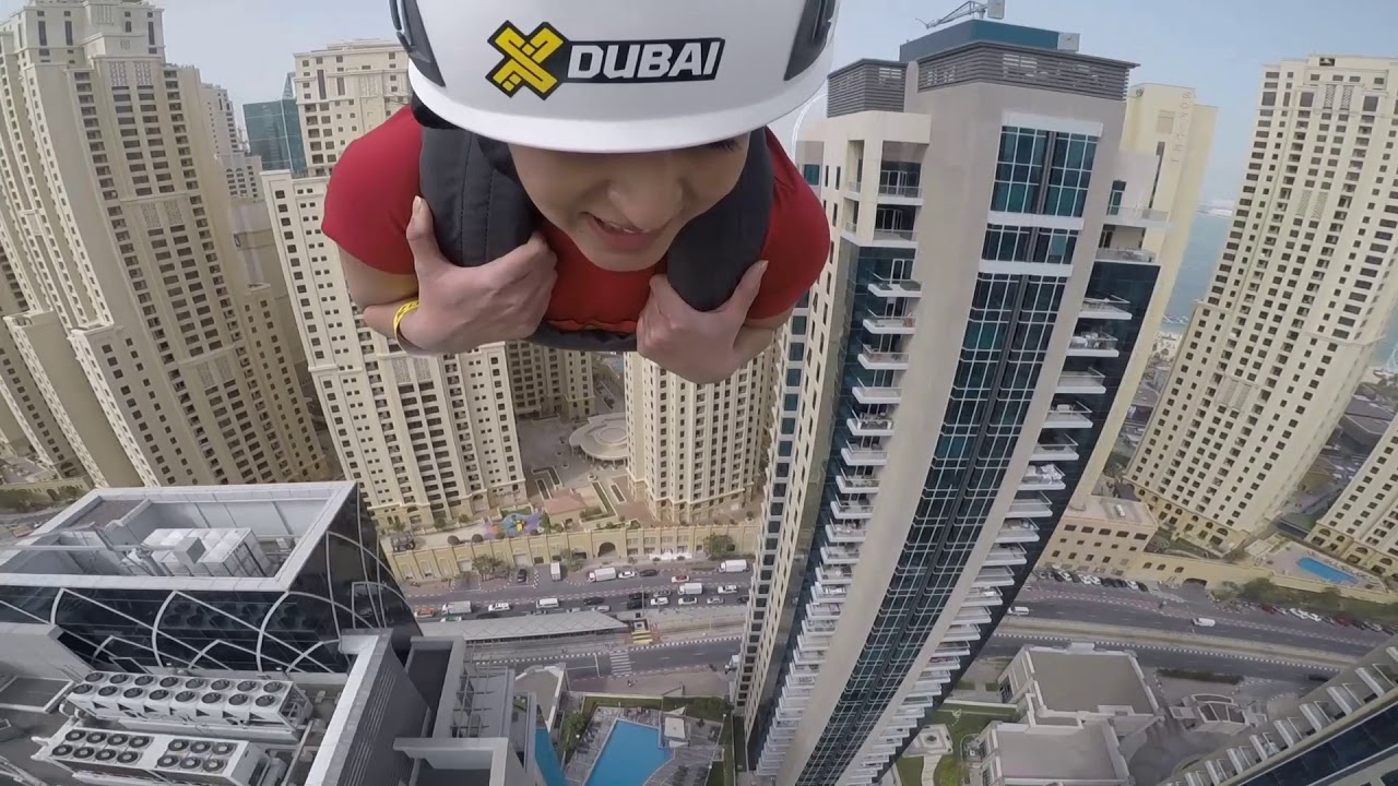 Zip line over Dubai Marina with X Dubai