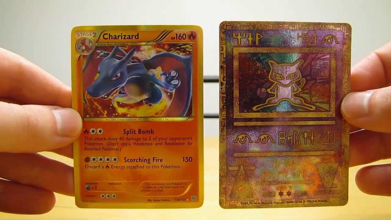 Secret Rare Shiny Charizard and Ancient Mew Pokemon Cards (BCBM)