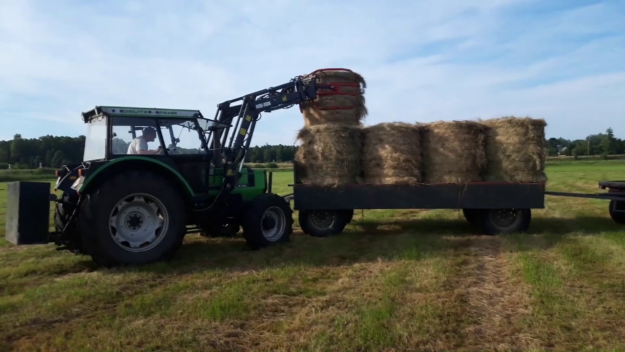 Zwożenie bel Siana 2019 z Pompą !✔ Czyli Agro Game ! Deutz Fahr DX 4.50 !