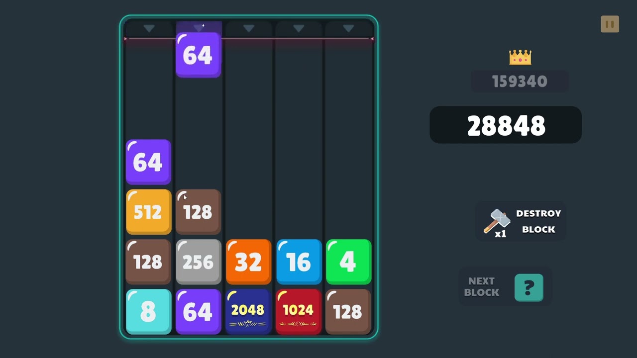 Drop & Merge the Numbers 🕹️ Play on Crazzy Game Time