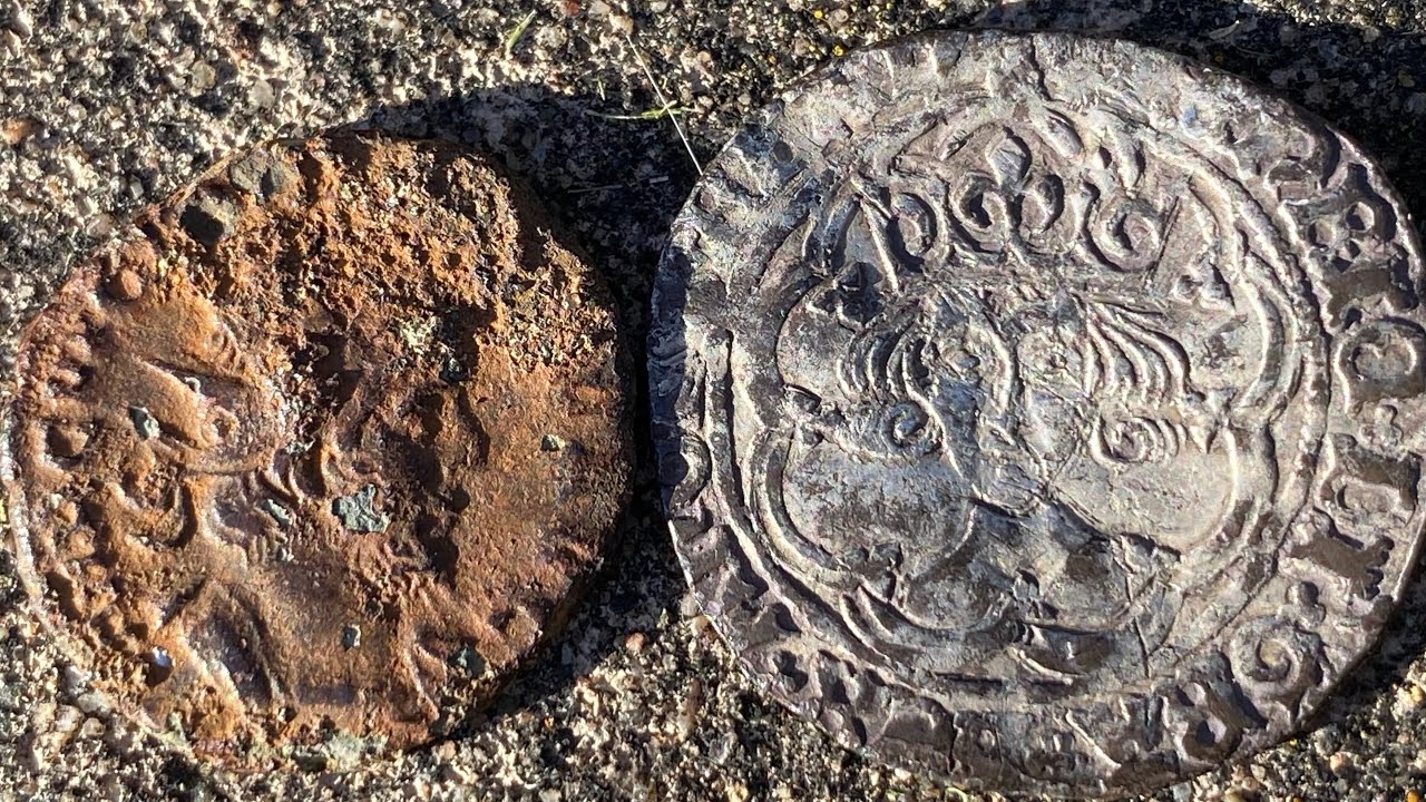 Cleaning Roman coins and adding Patina to a Hammered coin Metal Detecting U.K.