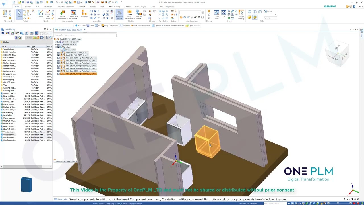 Solid Edge Kitchen Model and Render