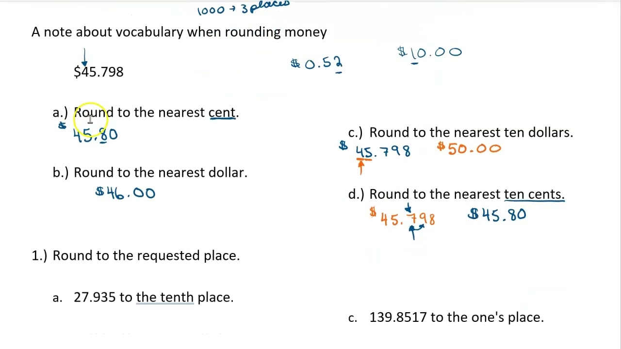 Section 5.2 - Rounding Decimals
